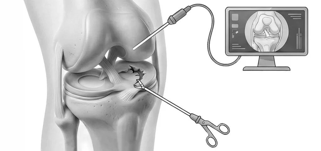 Minimalinvasive Knie-Arthroskopie durch Schlüsselloch-Technik bei Prof. Dr. Sebastian Kopf